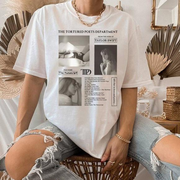 Fortnight The Tortured Poets Department Tshirt - Picture 1 of 4